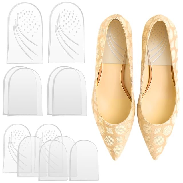 6 pares de plantillas para zapatos de cuña, plantillas para aumentar la altura, plantillas lavables, plantillas para aumentar la altura, almohadillas para el talón, talla S/L