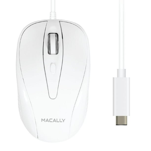Macally Wired USBC Mouse for Apple MacBook Pro 2017 / 2016, MacBook 12Inch, Chromebook