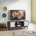 thumbnail image 2 of Topbuy TV Stand Storage Media Console for TV’s up to 50’’ Wooden Entertainment Center w/Shelves White, 2 of 6