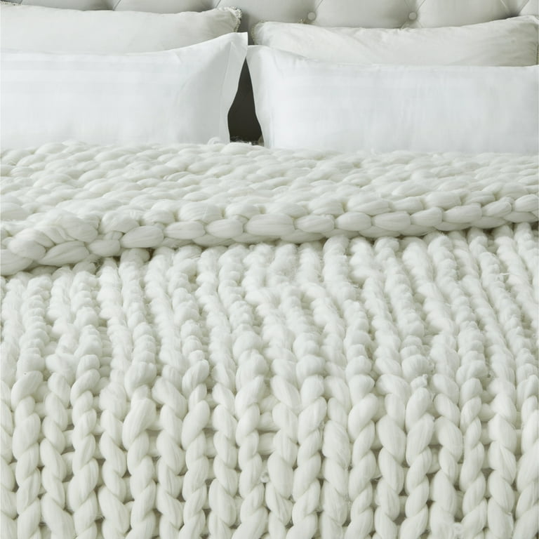 Extra chunky knit throw sale