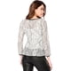 thumbnail image 5 of Blusas Tops Peplum De Encaje Semitransparente Allegra K Blanco XL, 5 of 6