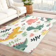 thumbnail image 2 of Cartoon Dinosaur Carpet,4x5 Area Rug, Non Slip Low Pile Soft Machine Washable, Cute Dinosaur Area Rugs, Cartoon Animal Rugs for Bedroom Living Room Rug 8i&-75, 2 of 7