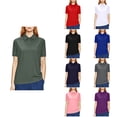 thumbnail image 1 of NJDVHB Hauts d'Été pour Femmes, Chandail pour Femmes, Chemisiers pour Femmes Chic Décontracté, Hauts d'Entraînement pour Femmes Unis de Sport à Manches Courtes Chemises Surdimensionnées, Rouge, G, 1 of 5