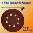 thumbnail image 2 of MTP ®  6" 8 Hole (pack of 300) Assorted Grits 60/80/120/180/240/320g  Sandpaper Sand Disc Paper Random Orbit Hook and Loop  Sander Sanding paper Sheet for Dewalt, Bosch Makita, 2 of 2