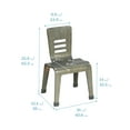 thumbnail image 2 of ECR4Kids Stackable Bentwood Chair, 14in Seat Height, Montessori Furniture, Grey Wash, 2-Pack, 2 of 9