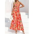 thumbnail image 3 of PRETTYGARDEN Women Strapless Maxi Dress Summer Floral Tube Top Ruched Beach Spring Wedding Guest Long Dresses, 3 of 10