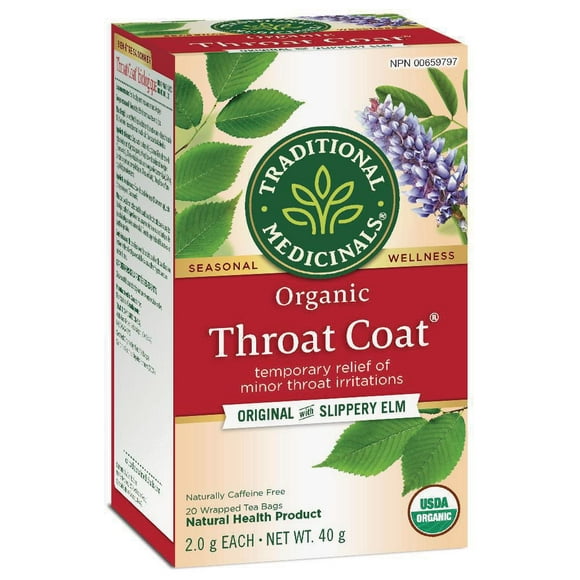 Traditional Medicinals Organic Throat Coat, 20 ct