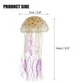 thumbnail image 4 of Decoración de medusas para pecera, adornos fluorescentes de silicona para medusas, decoración de acuario con ventosa, morado, 2,8 "x 5,5", 4 of 7