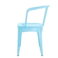 thumbnail image 4 of Christopher Knight Home Modern 3-Piece Outdoor Bistro Set, Chairs with Cutout Backs and Round Table, Matte Light Blue, 4 of 7