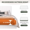 thumbnail image 2 of Einfach Full Size Bed Frame, Upholstered Platform Bed with Height Adjustable Headboard, Easy Assembly, Noise-Free, White, 2 of 7
