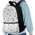 thumbnail image 4 of KUIFORTI Kawaii Graffiti Print Kids 17 Inch Schoolbag with Compartment and Side Mesh Pockets, Portable Backpack Stationery Organizer Bag for Girls Children Teens, 4 of 6