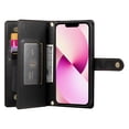 thumbnail image 4 of Allytechgroup Wallet Case for Apple iPhone 13, 9 Cards Holder + Zipper Pocket + Hand Wrist Shockproof Stand Flip Cover RFID Blocking Phone Case for Women Men, Black, 4 of 7