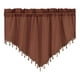 thumbnail image 1 of Cenefa de macramé XIAOLE para ventanas, 130 cm de ancho x 60 cm de largo, cortina triangular festoneada para cocina, cenefa corta para baño con bolsillo para barra, ideal para dormitorio y sala de, 1 of 8