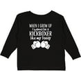 thumbnail image 3 of Inktastic Kickboxing Future Kickboxer Like Daddy Boys or Girls Long Sleeve Toddler T-Shirt, 3 of 5