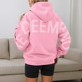 thumbnail image 5 of Womens Back Letter Print Hoodies Fashion Oversize Long Sleeve Loose Hooded Sweatshirt y2k Casual Sweatshirts With Pocket, 5 of 7