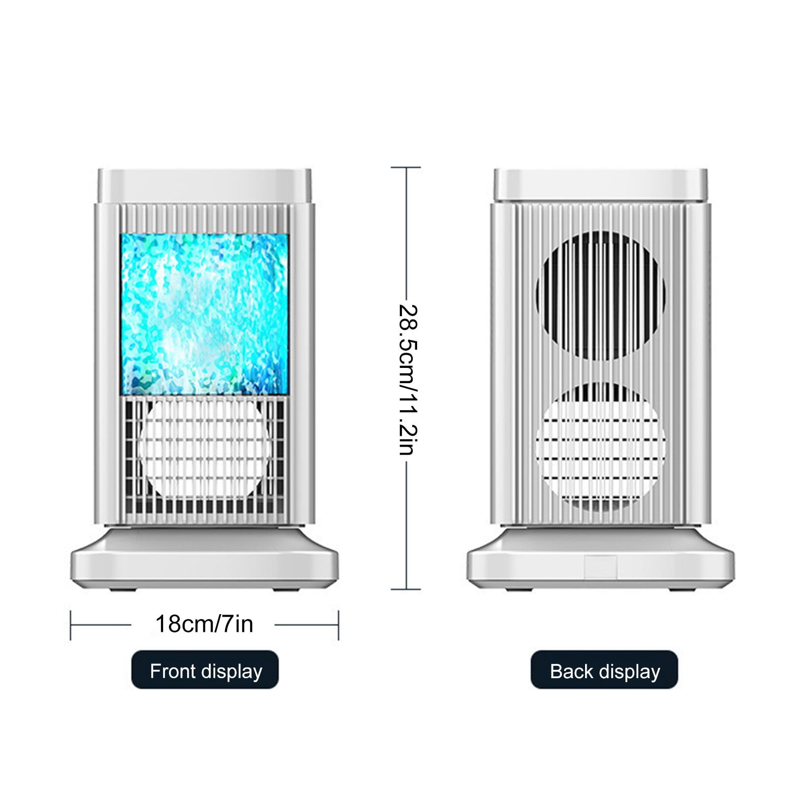 Evaporative Air Cooler, 3-IN-1 Swamp Cooler with Water Tank, Portable Cooling Fan, 3-Speed Visible Cold Quiet Desktop Cooler Fan for Indoor, Home, Office, Kitchen, Bedroom