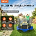 thumbnail image 2 of Trampolín VEVOR de 5 pies para niños con cierre de seguridad, red y aro, 2 of 9