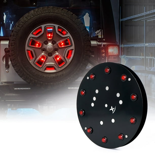 Xprite 12.5" Vortex Series Spare Tire LED Brake Light For 0718 Jeep