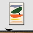 thumbnail image 3 of PixonSign Framed Canvas Print Wall Art Retro Vintage Colorful Pastel Semi Circle Collage Abstract Shapes Illustrations Modern Art Decorative Minimal for Living Room, Bedroom, Office - 16"x24" Black, 3 of 5