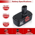 thumbnail image 2 of Batería de repuesto VANTTECH C-3 19,2 V 4,0 Ah para Craftsman, 2 of 7