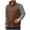 Brown, variant on Chiccall Men's Fleece Vests Full Zip Fall Winter Stand Collar Sleeveless Warm Coat Casual Outerwear Vests With Pockets