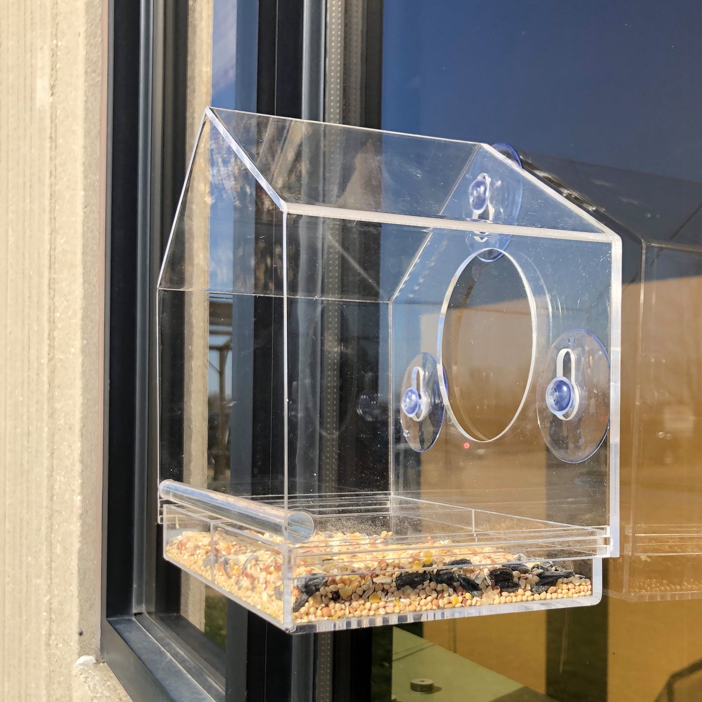 Backyard Expressions Window Bird House Feeder and 4 Extra Strong Suction Cups