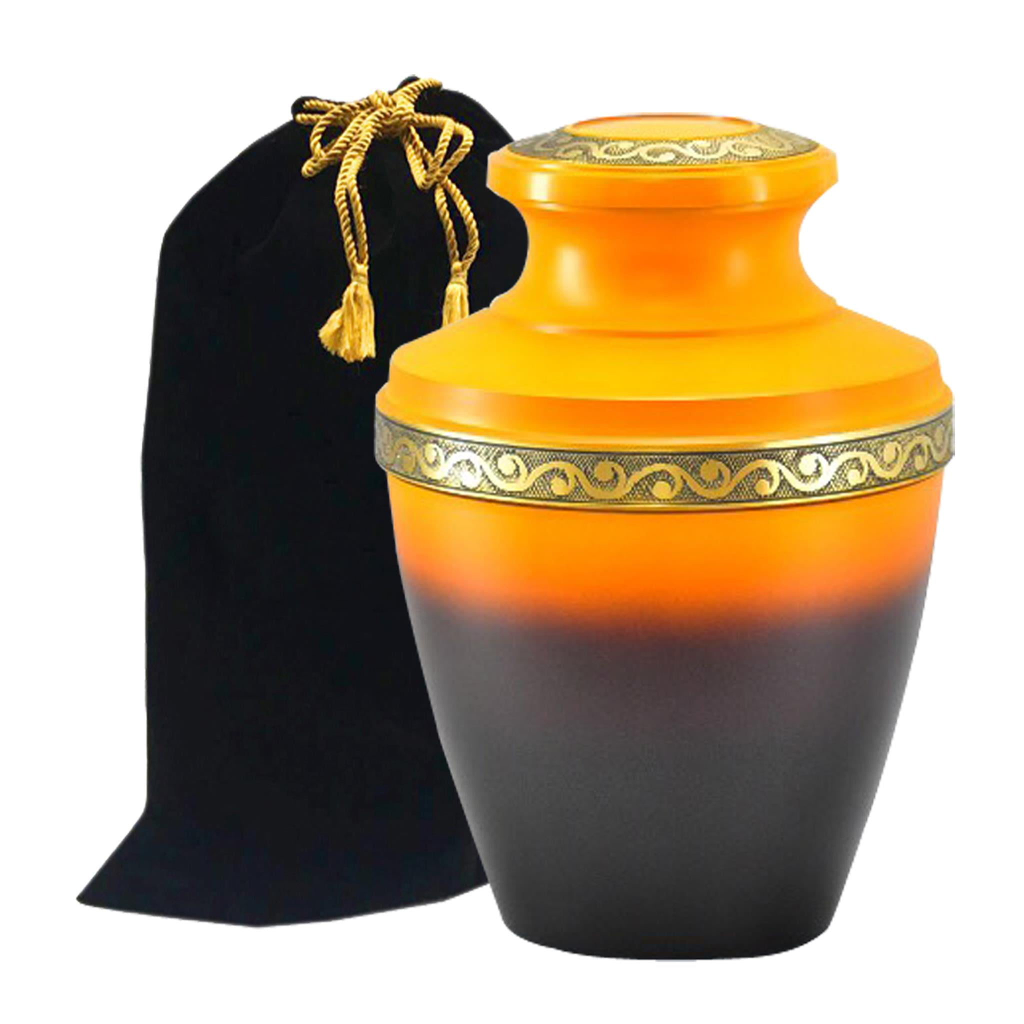 Golden Sunset Brass Cremation Urn Beautifully Handcrafted Adult