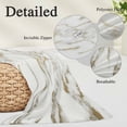thumbnail image 2 of Golden Marble Pillow Covers, Linen Long Throw Pillow Case, Abstract Modern Minimalist Art Holiday Pillow Protector Decorative Cushion Cover for Living Room/Bedroom 24" x 36", 2 of 8