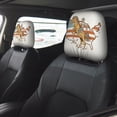thumbnail image 4 of 2 PCS Car Headrest Cover, Vintage Wild West Cowboy Soft Car Seat Head Rest Cover Protector Interior Car Accessories Seat Covers for Cars Truck Auto Only Covers, 4 of 8