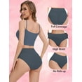 thumbnail image 4 of 4 Pack Tummy Light Control Shapewear Underwear for Women- High Waisted Underwear Butt Lifter Slimming Briefs Sport Breathable Panty for Ladies, 4 of 6