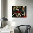 thumbnail image 4 of Orinice Skeleton Mexican Hat Beer Fine Art Aesthetic Poster & Print Wall Painting for Classroom Kitchen Office Farmhouse Bathroom Room Decor Pictures Wall Art Painting Art Modern Canvas Prints, 4 of 6