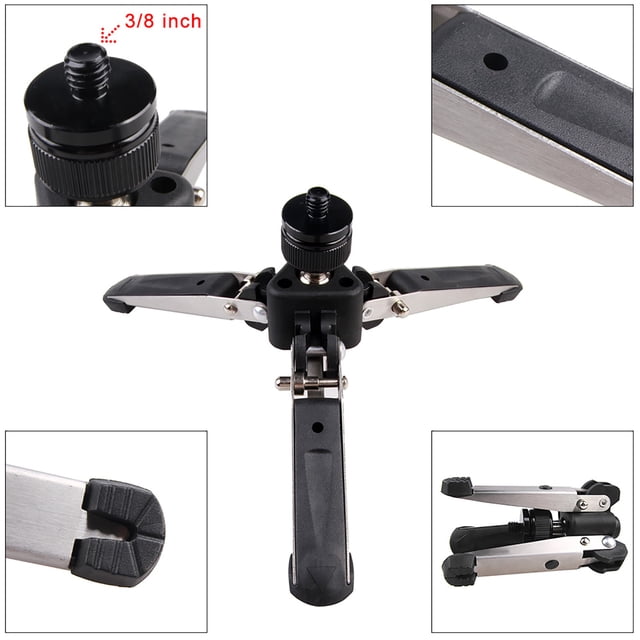 Soporte de monopie Universal soporte de tres pies soporte monopie Base para tripode monopie cabeza tornillo 3/8" cámaras DSLR Andoer Soporte de monopie