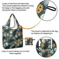 thumbnail image 4 of 5 Pack Foldable Shopping Bag,Halloween Spooky Icons Pattern Reusable Grocery Bags with Pockets,Large Reusable Tote Bags with Handles Waterproof & Lightweight, 4 of 6