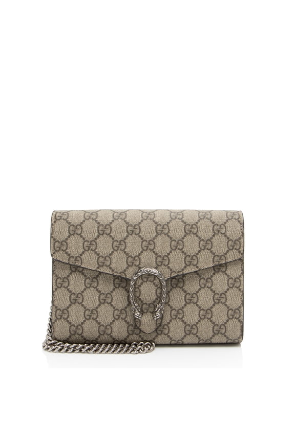 Pre-Owned Gucci GG Supreme Dionysus Chain Wallet