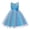 Blue, variant on Sequin Flower Girl Dress Tulle Sleeveless Rainbow Dress for Wedding Party (Pink, 6-7 Years)