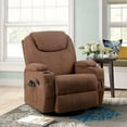 thumbnail image 6 of Homall Recliner Chair Massage Fabric 360° Swivel Rocker Recliner Living Room Chair Home Theater Seating Overstuffed Single Sofa Chair, 6 of 7