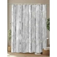 thumbnail image 4 of Grey Forest Standard Shower Curtain Set, Waterproof Shower Curtains for Bathroom, Gray Tree Oil Painting Contemporary Abstract Art Washable Fabric Bath Curtain for Bathtub with Hooks 72x72 Inches, 4 of 6