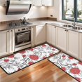 thumbnail image 3 of Kitchen Rugs Sets Of 2,Pioneer Flower Floral Print Pattern Anti Fatigue Kitchen Mat Rugs Non Slip Washable,Decorative Kitchen Floor Mats for Kitchen,Sink,Laundry,17"x47"+17"x47", 3 of 5