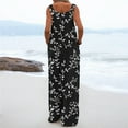 thumbnail image 6 of QATAINLAV Women's Summer Boho Casual Jumpsuits Baggy Wide Leg Overalls Fashion Floral Print Rompers with Pocket Going Out Beach Outfits Today Sales Black S, 6 of 9