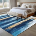 thumbnail image 5 of Area Rug 60×96in, Abstract Blue Gradient Gold Foil Floor Carpet Living Room Rug, Watercolor Oil Painting Art Non-Slip Welcome Mat Indoor Rugs for Bedroom Dining Room, 5 of 9