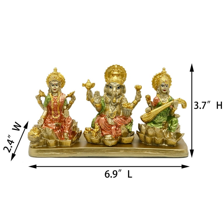 Altar Box Statue with Ganesh, Saraswati and Laxmi Altar Box Statue with Ganesh, Saraswati and Laxmi