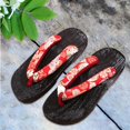 thumbnail image 4 of Baohd Japanese Clogs Slippers Geta Sandals Flops for Men Women Stylish and Comfortable Red Round Size 40 1Set, 4 of 6