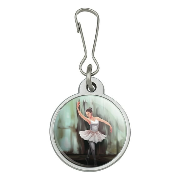Ballerina Painting Jacket Handbag Purse Luggage Backpack Zipper Pull Charm