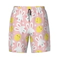 thumbnail image 4 of Lsque Mens Swim Trunks Rabbit And Chick Pattern - Bathing Suit Compression Liner - Beach Swim Shorts Swimwear - (S-3XL) - Stretch Quick Dry -3X-Large, 4 of 9