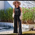 thumbnail image 4 of Pijama de Verano Sin Mangas para Mujer, de Punto Acanalado, Suave, para Dormir, Color Negro, Talla M, 4 of 9