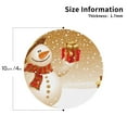 thumbnail image 2 of Lsque Christmas Snowman Gift Pattern 4" Drink Coasters Set of 4, PVC Leather Absorbent Coasters, Table Coaster Set Decorative Coffee Cup Coasters Housewarming Gift -Round Shape, 2 of 6