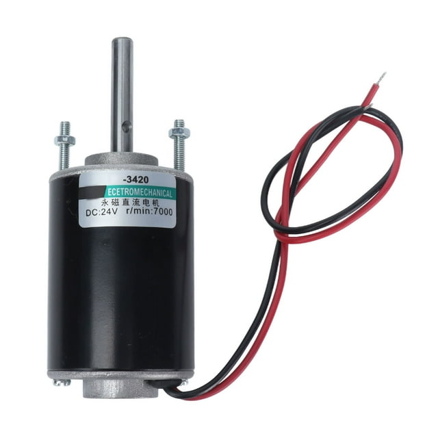 DC High Speed Motors, Strong Oil Seals Permanent Magnet DC Motor 43mm Shaft Length Ball Bearing For Cutters 12V 3500 Rpm,24V 7000 Rpm
