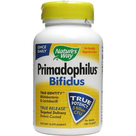 Nature's Way Primadophilus Bifidus Vegetarian Capsules, 180 CT