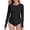 Black, variant on RELLECIGA Women's Long Sleeve UPF 50+ UV Protection Swim Top Bathing Suit Rash Guard Swim Shirt Long Sleeve Swimsuit