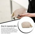 thumbnail image 3 of Guardurnaity Llavero con colgante de cartera para niñas, portátil, para documentos de viaje, pasaporte, almacenamiento de monedas, monedero, Carteras Beige, 3 of 6